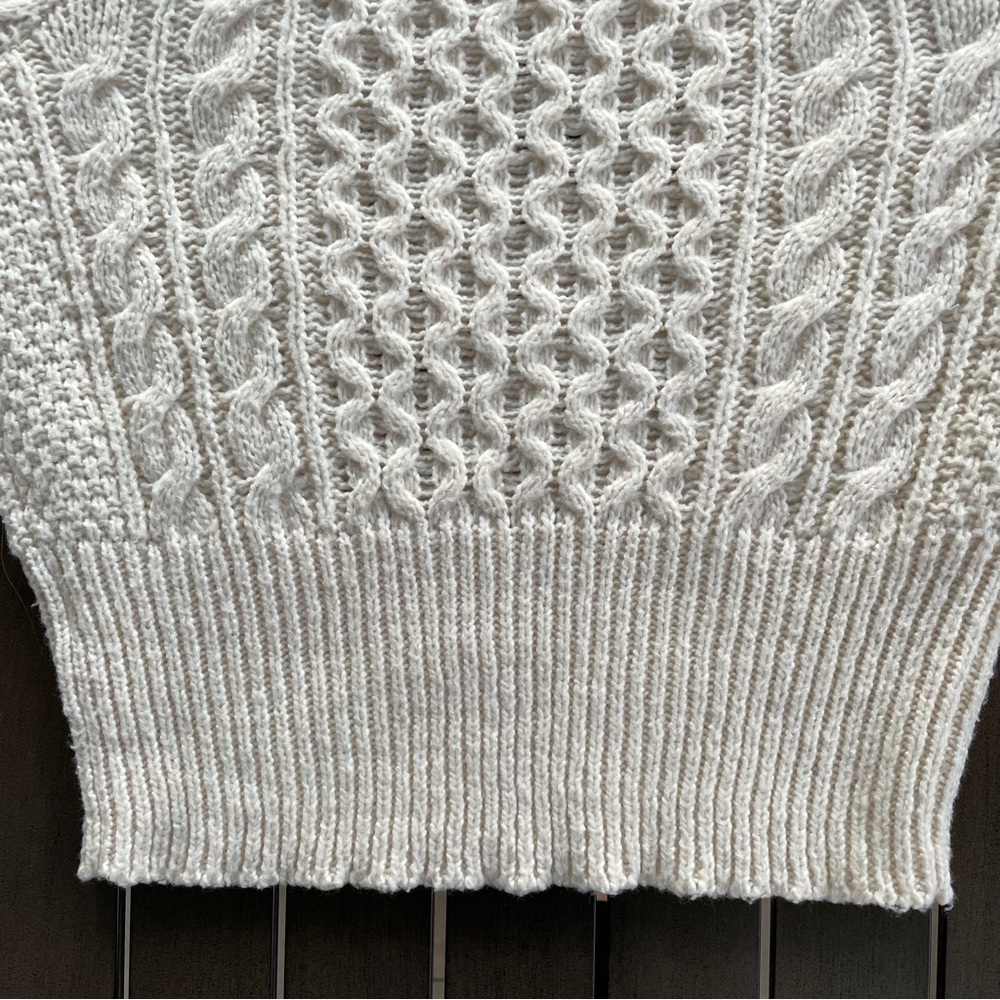 MISS SELFRIDGE CROPPED SQUARE NECK CABLE KNIT SWEATER!! - Picture 10 of 14